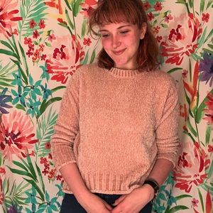 Pink Chenille Sweater